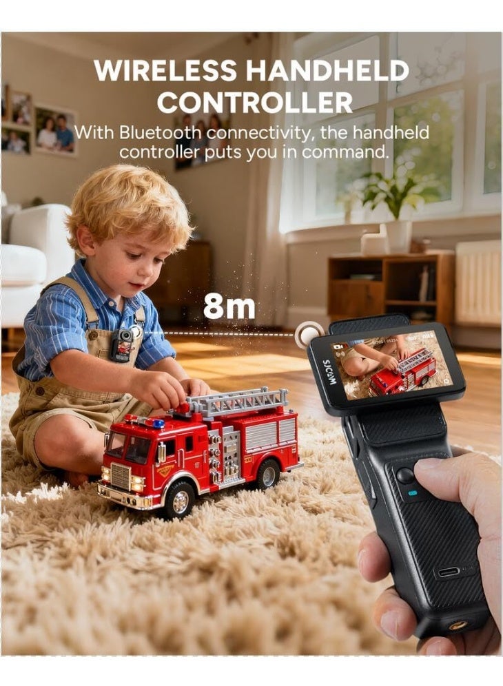 SJCAM C400 Vlogging Combo,4K Pocket Handheld Camera,7H Power use, 6-Axis Stabilization Action Camera,2.29'' Big Touch Screen,30M Waterproof Werable Body Cam,Vlogging Camera for YouTube Live Streaming - Image 5