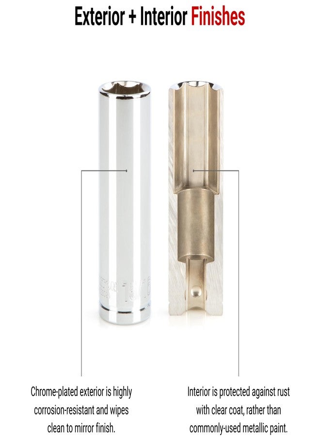 تيكتون مقبس TEKTON سداسي الرؤوس بقطر نصف بوصة وعمق 1-1/16 بوصة | SHD23027 - Image 2