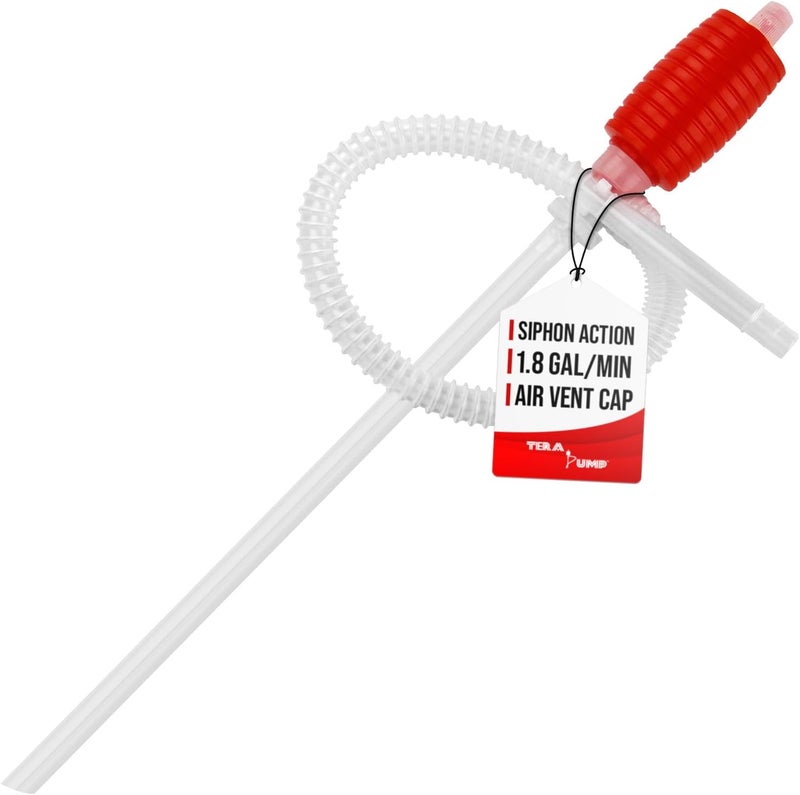 TERA PUMP - Heavy Duty Water Based Chemical Resistant Manual Hand-Operated Siphon Pump for Gas, Chemical Insecticides, Diesel, light solvents, etc. - Image 1