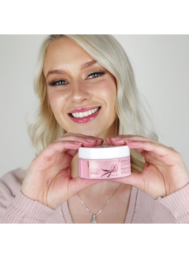 ANAI RUI Rose Facial Mask, Deep Cleansing, Clay Mask with Kaolin Pink Clay, Gifts for Women, Niacinamide, Collagen, Hyaluronic Acid for Moisturizing & Smooth Skin, Pores Minimizers, 4.23 Oz - Image 5