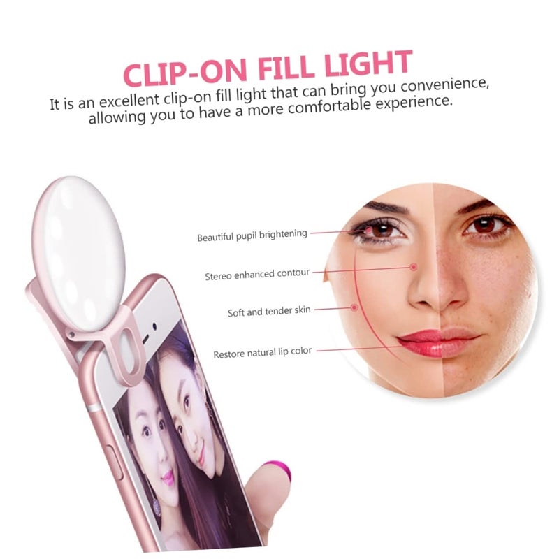 Clip On Smartphone LED Fill Light Adjustable Brightness Color Temperature For Live Streaming Video Recording - Image 5