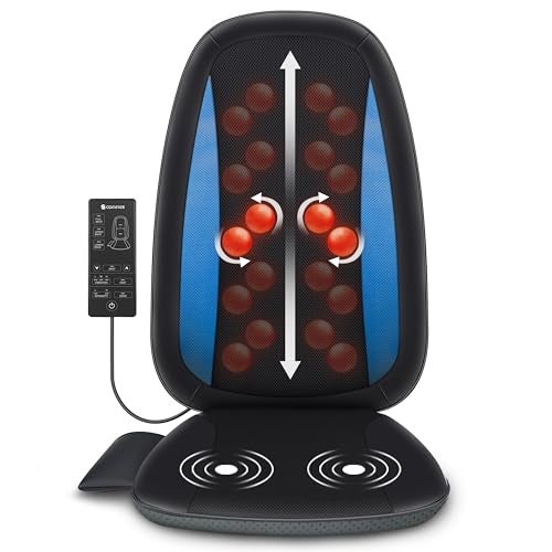 COMFIER COMFIER Shiatsu Back Massager with HeatDeep Tissue Kneading Massage Seat CushionMassage Chair Pad for Full BackBody Massager for Home or Office Chair use Gift 