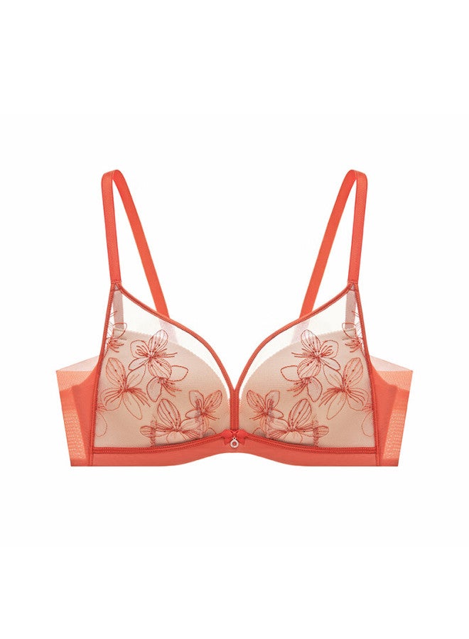 Maniform Magic Palm Cup Back Lace Embroidered Bra Women's Thin Triangle Cup Small Chest Enlarging Push-up Bra