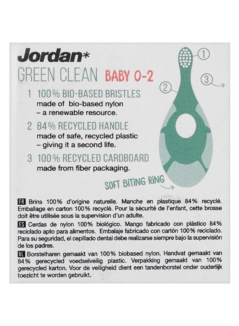 جوردن فرشاة أسنان جرين كلين للأطفال 0 2 سنة، ناعمة جدًا - Image 4