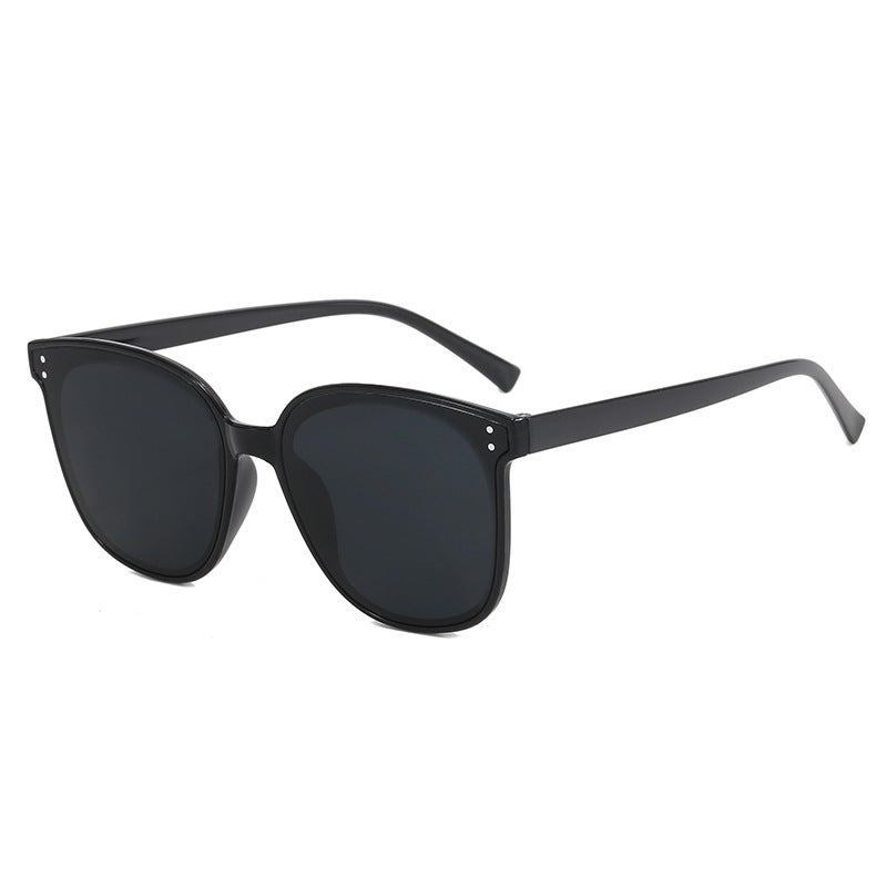 Generic New Unisex Fashion Sunglasses Trendy Street SnapVertical two-point black frame Gray piece Vertical two-point black frame Gray piece 