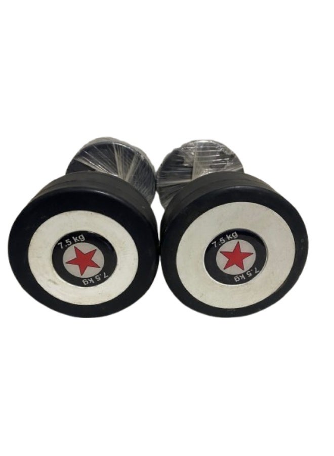 دامبل أمريكا أسود وزن 7.5 كجم(2 قطعة) - Image 1