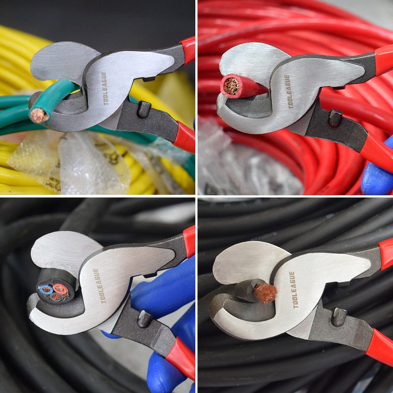 TOOLEAGUE 10 inches Cable Cutter,Heavy Duty Cable Cutting, High Leverage Cutter for Aluminum, Copper, Wire, Communications Cable - Image 2