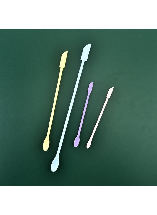 Generic - Mini Silicone Double-headed Sharp Scraper Spoon Cosmetic Skin Care Products Extraction Tool Set Including Avocado Jam Scraper-Specifications:02 Color Four-piece Set - Image 1