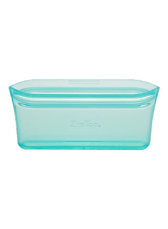 زيب توب آمنة للاستخدام في الميكروويف وغسالة الأطباق، خالية من مادة BPA، حاوية وجبات خفيفة من السيليكون محكمة الغلق وقابلة لإعادة الاستخدام باللون الأخضر سعة 1.18 لتر 6037421 - Image 2
