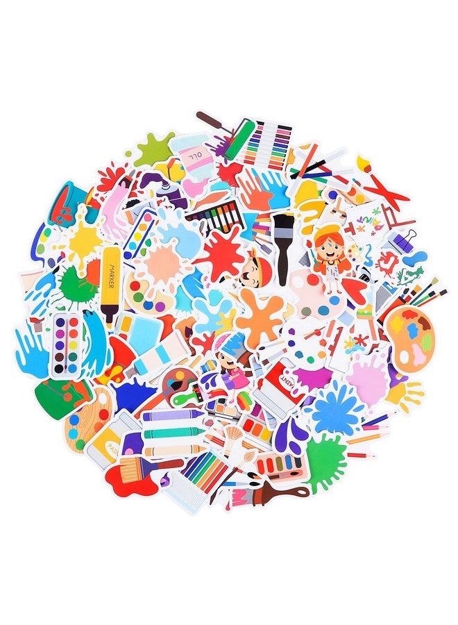 Cleverplay 100 Pack Art Painting Stickers, Art Painting Party Favors, Birthday Decorations - Image 1