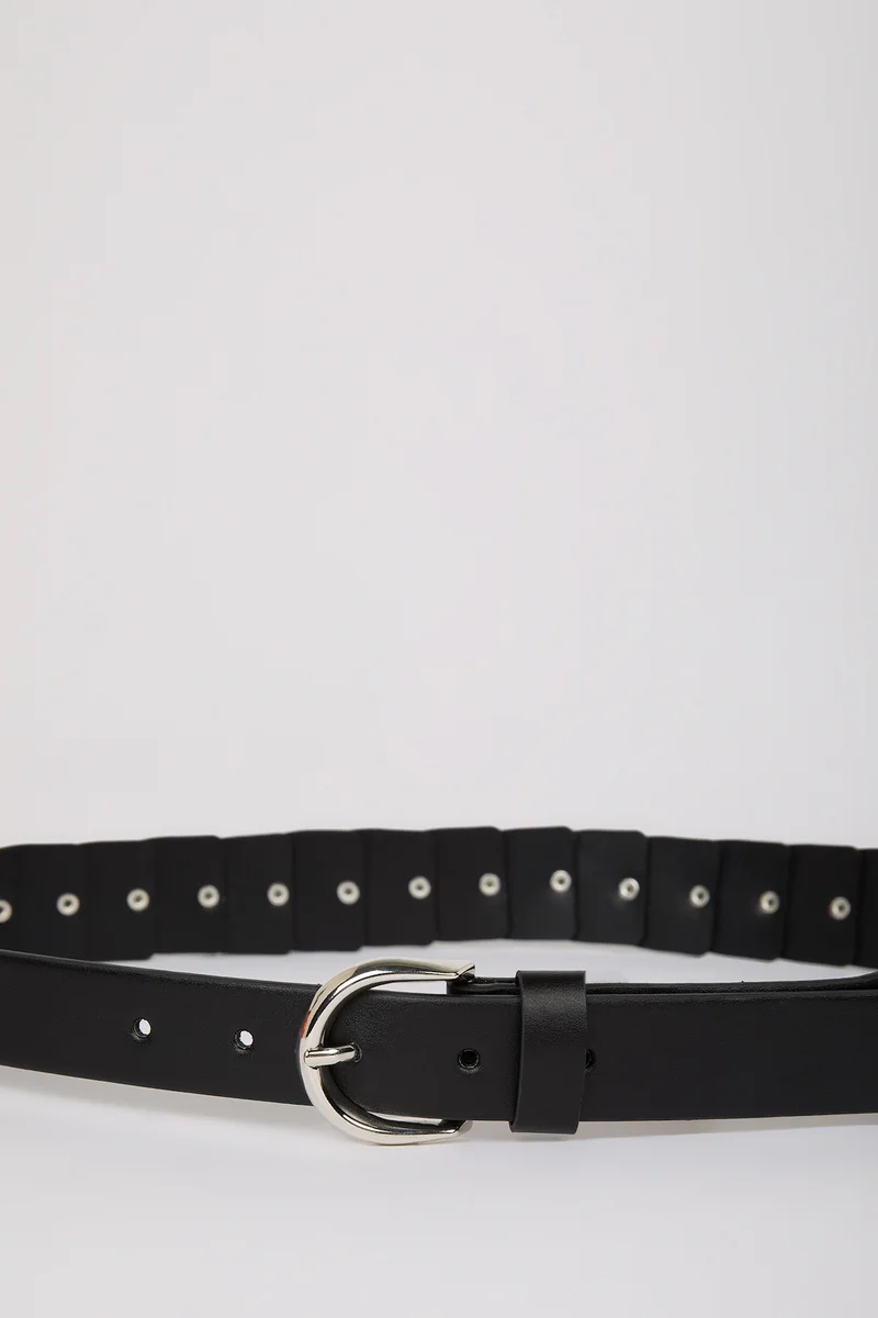 Defacto  Woman Oval Buckle Faux Leather Denim Belt for Women | Best Price UAE
