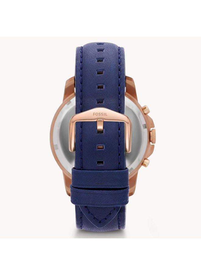 FOSSIL Men Leather Chronograph Wrist Watch FS4835 - Image 2