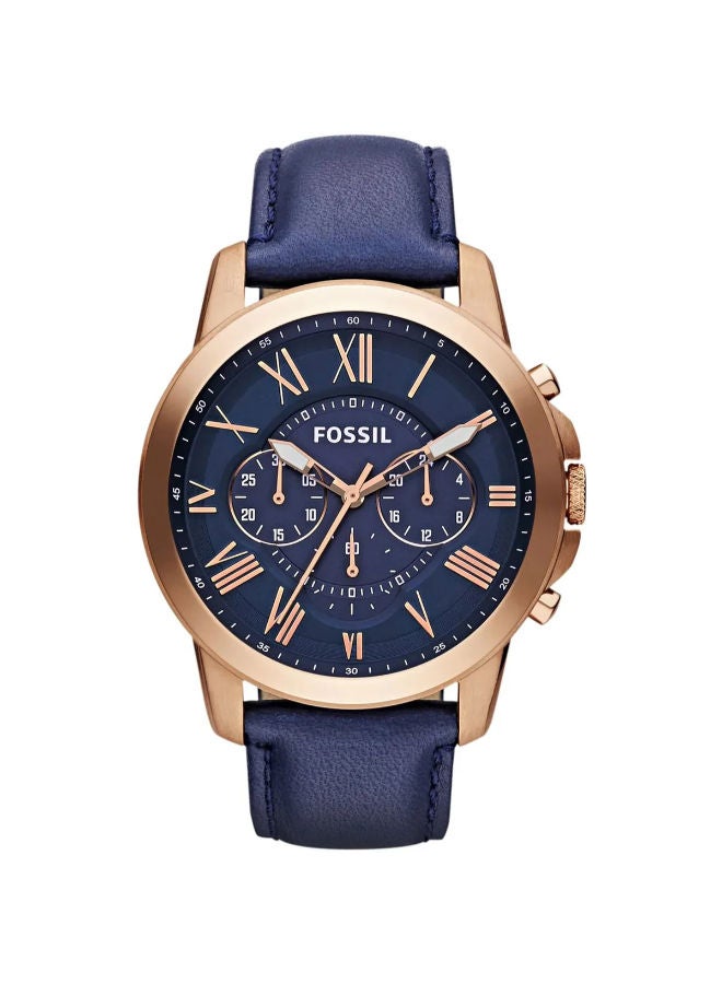 FOSSIL Men Leather Chronograph Wrist Watch FS4835 - Image 1