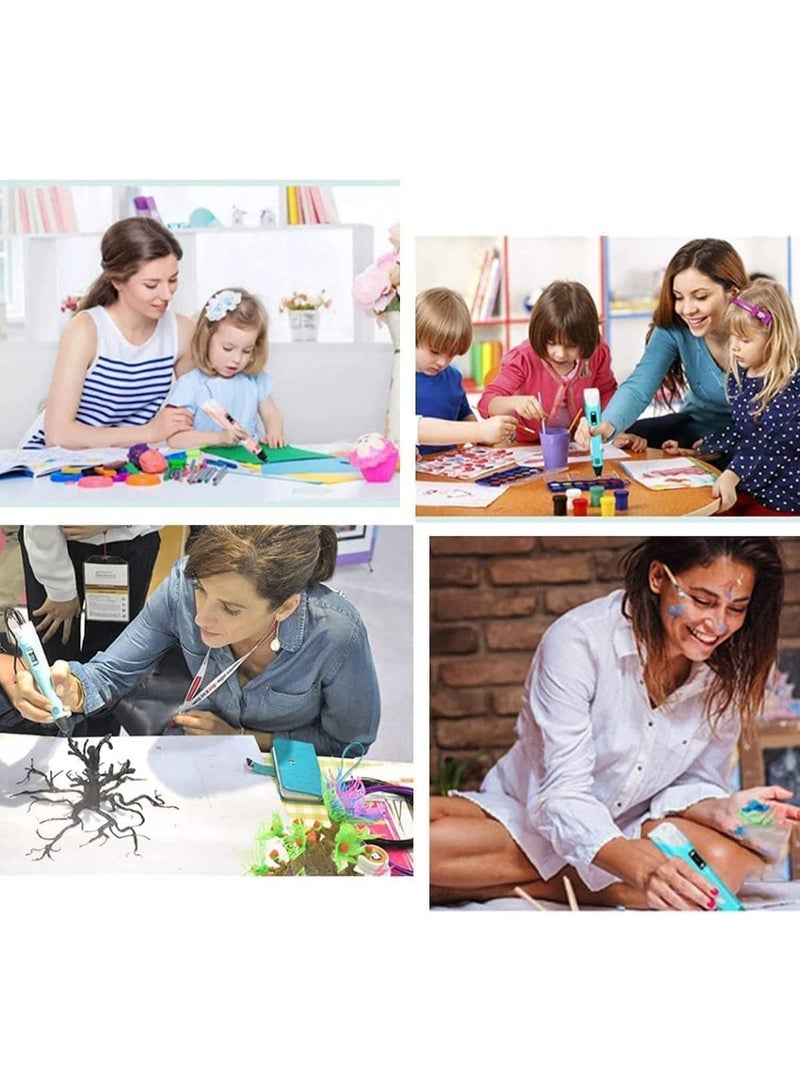 ChicAbode 3D الطباعة الجرافيتي القلم, 3D الطباعة القلم مع الشاشة, درجة الحرارة القابلة للتعديل والسرعة, متوافق مع PLA و ABS خيوط, للجرافيتي, الرسم, نموذج صنع, أزرق - Image 5