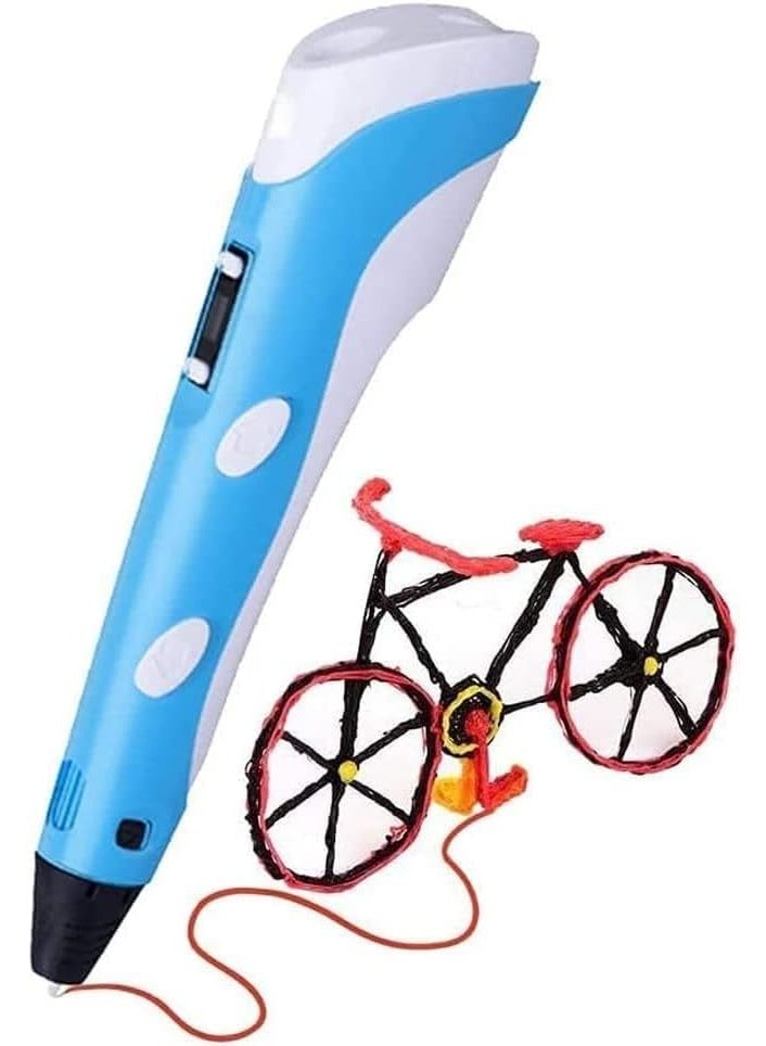 ChicAbode 3D الطباعة الجرافيتي القلم, 3D الطباعة القلم مع الشاشة, درجة الحرارة القابلة للتعديل والسرعة, متوافق مع PLA و ABS خيوط, للجرافيتي, الرسم, نموذج صنع, أزرق - Image 1