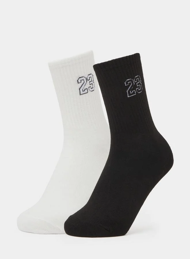 Pack of 2 - Multi-Color Printed Crew Socks