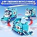 Super Wings Garbage Truck Large Trash Marc and Cleaning Helicopter Shine Recycling Dump Play Set Vehicle Learning Toys Set Street Sweeper Cars Toys for Boys Kids Ages 3 4 5 6 7 8 9 - Image 4