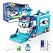 Super Wings Garbage Truck Large Trash Marc and Cleaning Helicopter Shine Recycling Dump Play Set Vehicle Learning Toys Set Street Sweeper Cars Toys for Boys Kids Ages 3 4 5 6 7 8 9 - Image 2