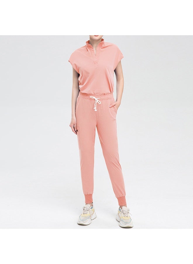 NIBEMINENT Women Slim Fit Scrubs Top Medical Uniform Doctor Shirt Surgical Blouse Nurse Accessories Salon Spa Workwear - Image 1