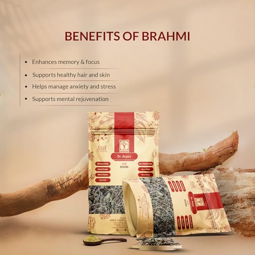 Dr Arya’s Dry Brahmi Leaves 100g | Natural Sun-Dried Bacopa Monnieri | For Calm Herbal Tea, Ayurveda and DIY Use (Pack of 1) - Image 3