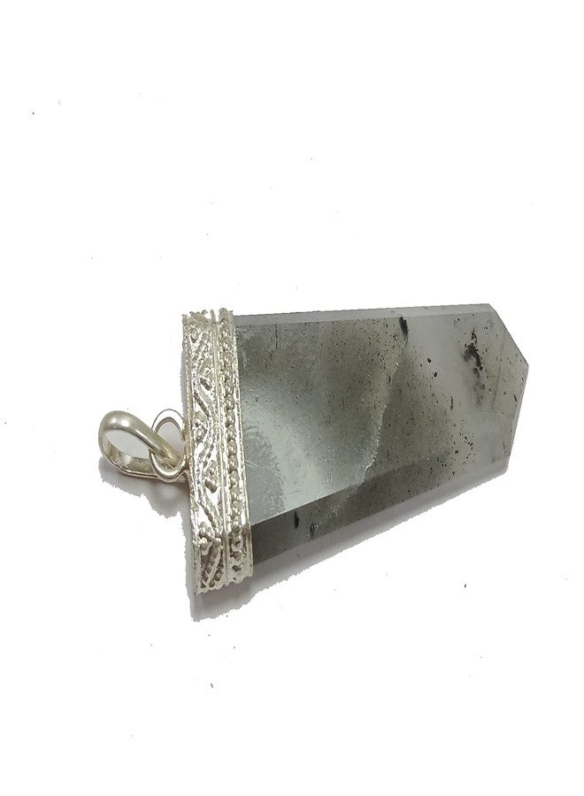 CA AGATE Smokey Flat Point Pendant Necklace Healing Crystal Gemstone Jewelry - Image 1
