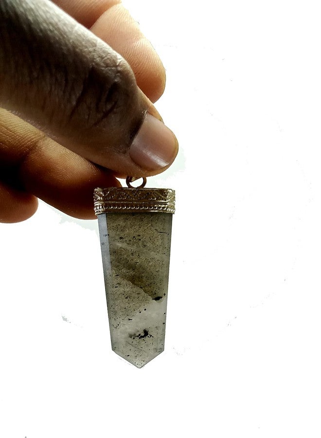 CA AGATE Smokey Flat Point Pendant Necklace Healing Crystal Gemstone Jewelry - Image 2