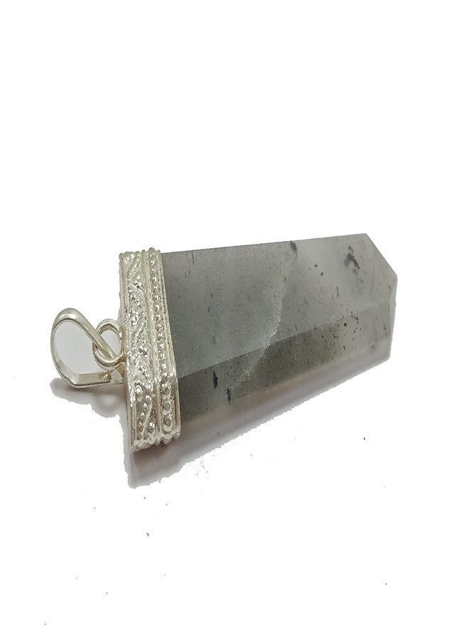 CA AGATE Smokey Flat Point Pendant Necklace Healing Crystal Gemstone Jewelry - Image 4