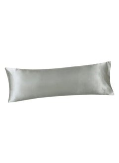 LUNA Home Silky Satin 1Piece Long Pillow Cover Silver  - Image 1