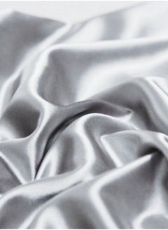 LUNA Home Silky Satin 1Piece Long Pillow Cover Silver  - Image 3