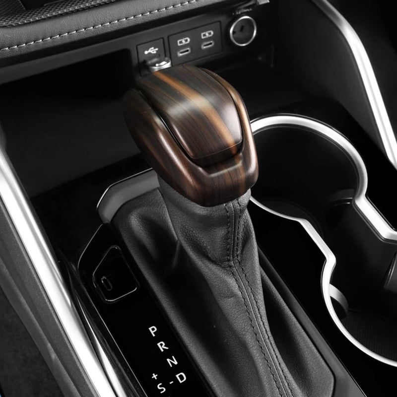 Hyorabyn إكسسوارات سيارة مناسبة لتويوتا هايلاندر 2020~2023 وتويوتا RAV4 2019-2023 غطاء رأس مقبض ذراع تغيير السرعات ABS خشب الخوخ - Image 4