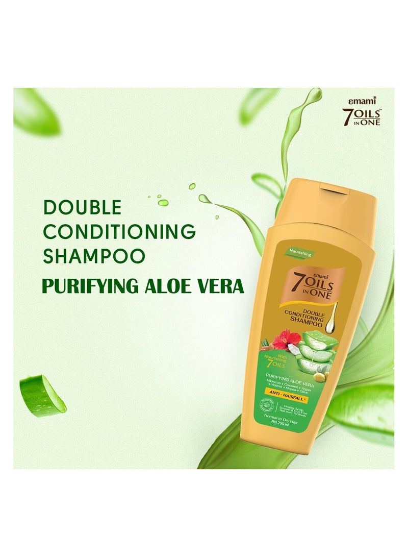 emami 7 Oil In One Double Conditioning Shampoo Purifying Aloe Vera 200ml - Image 5