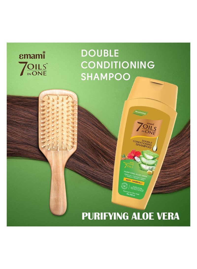 emami 7 Oil In One Double Conditioning Shampoo Purifying Aloe Vera 200ml - Image 4