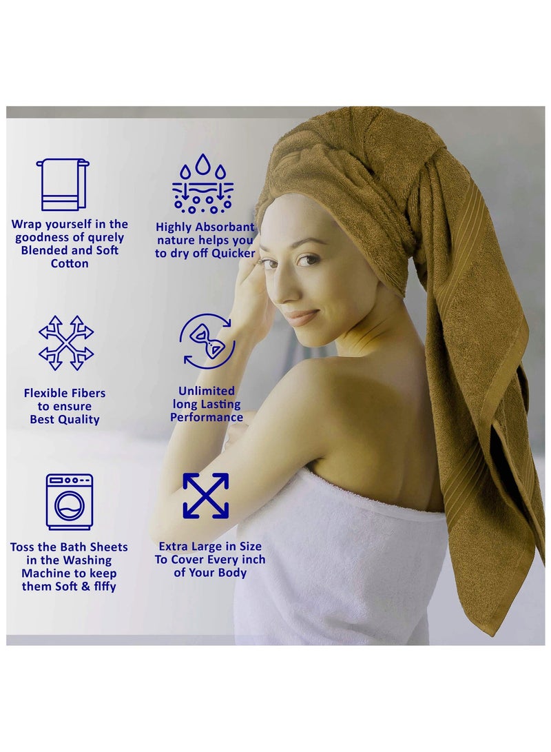 Bliss Casa 4-Piece 100% Combed Cotton 550 GSM Quick Dry Highly Absorbent Thick Soft Hotel Quality For Bath And Spa Bathroom Towel Set 70x140cm - Image 3