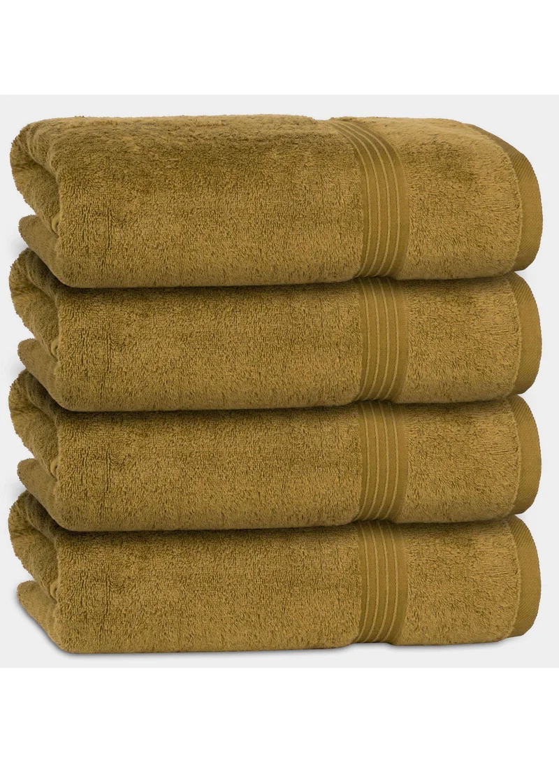 Bliss Casa 4-Piece 100% Combed Cotton 550 GSM Quick Dry Highly Absorbent Thick Soft Hotel Quality For Bath And Spa Bathroom Towel Set 70x140cm