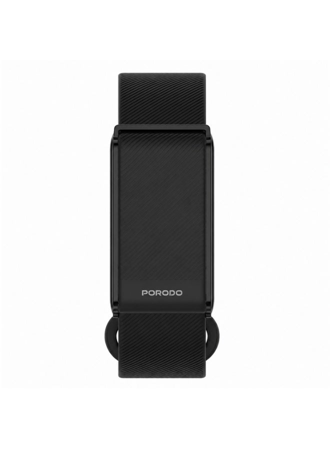 Porodo TrackFit Screenless Smart Fitness Band with 120+ Sports Modes IP68 Water Resistance, Heart Rate Monitoring, Sleep Analysis, 30-Day Battery Life & Nylon Strap Black - Image 3