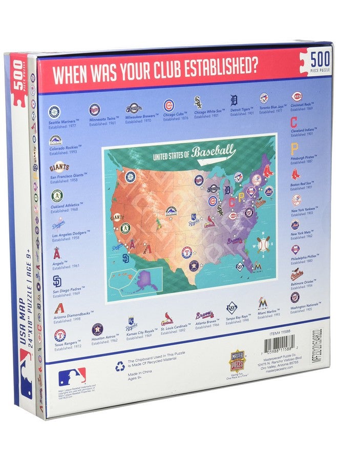 MasterPieces 11588: Mlb League Map 500Pc Puzzle - Image 3