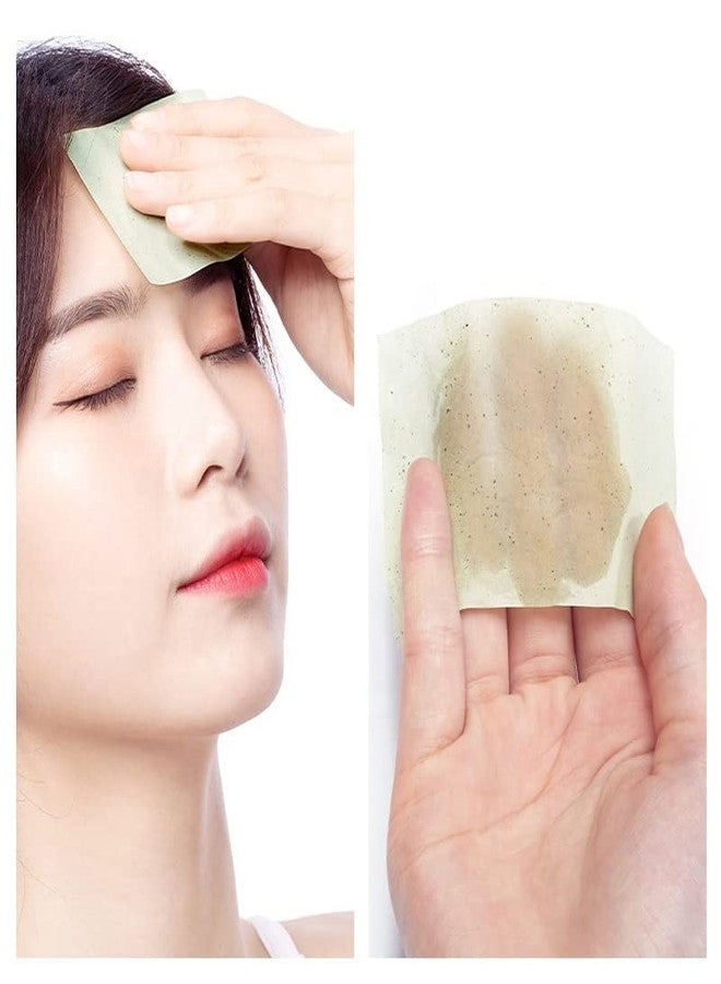 Mluffy Oil Control Makeup Film Absorbing Cleaning Wipes Organic Facial Oil Absorbing Paper Sheets for Men's and Girl's (Green) (100 Piece) - Image 5