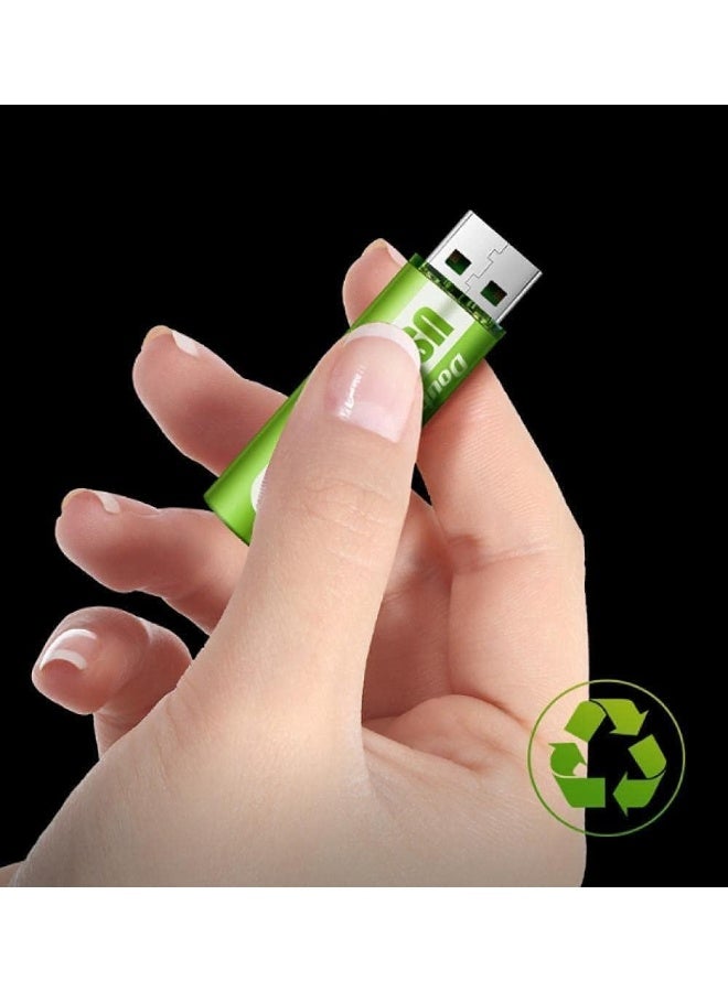 AA Batteries USB Rechargeable Battery 1800mWh Lithium-ion ECO-Friendly & Recyclable Double A 1.5V High Capacity Quick Charging Battery for Mouse/Toy/Remote Control/Shaver/Flashlight (12) - Image 5