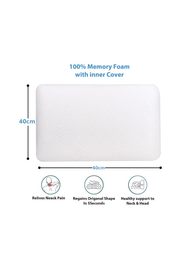 ارينا مخدات ميموري تقليدية مقاس60*40*13 cm مصممة لتحسين صحة النوم ومعالجة مشاكل العمود الفقري والرقبة. - Image 3