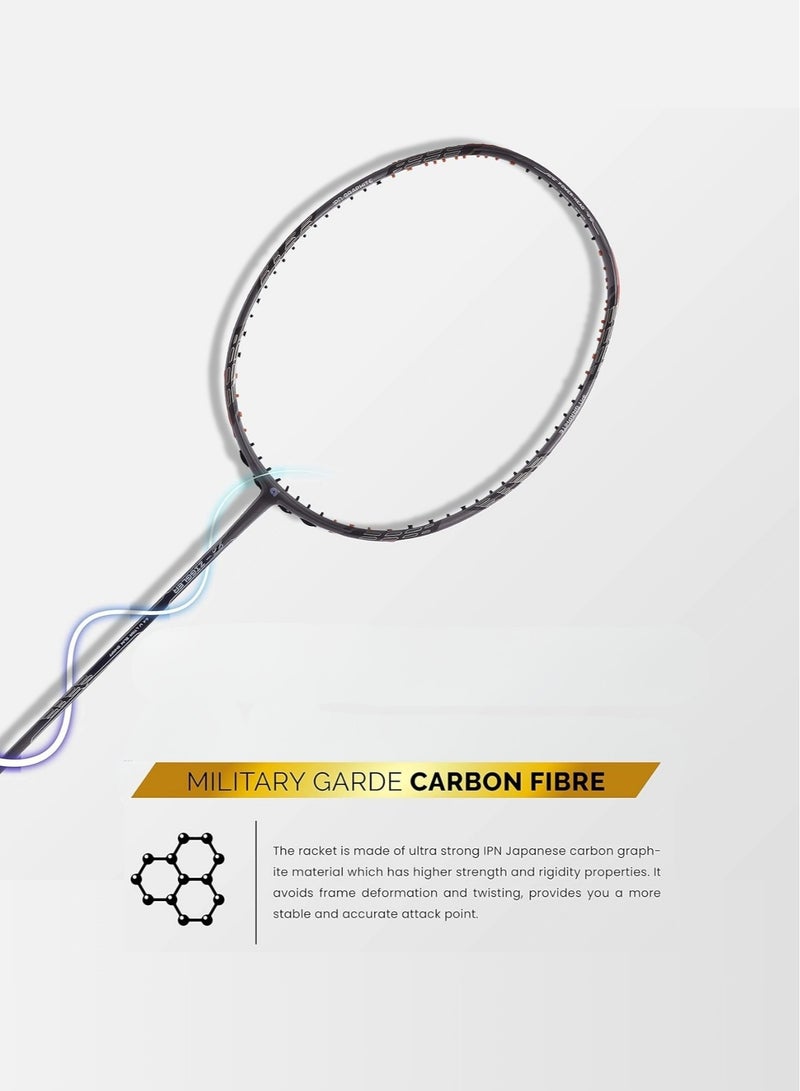 Apacs Z-Ziggler Unstrung Badminton Racket – Ultra-Durable Japanese Graphite, Extra Slim Shaft (6.4mm), Lightweight (85-87g), 38 LBS High Tension, Power Head Design, G2 Grip - Image 5