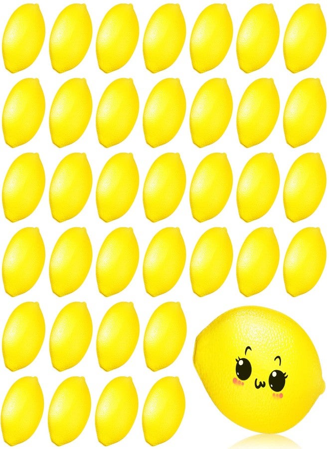 Jerify 36 Pcs Lemon Toys Lemon Relieve Stress Ball Party Favors Pu Foam Quick Rising Fruit Stress Relieve Toys for School Home Small Party Bag Fillers - Image 1