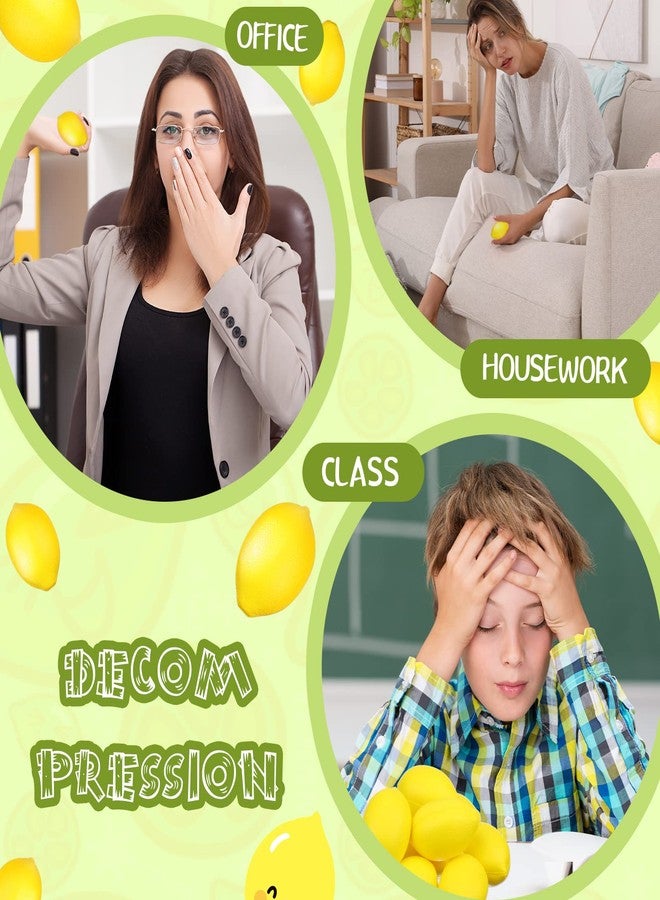 Jerify 36 Pcs Lemon Toys Lemon Relieve Stress Ball Party Favors Pu Foam Quick Rising Fruit Stress Relieve Toys for School Home Small Party Bag Fillers - Image 4