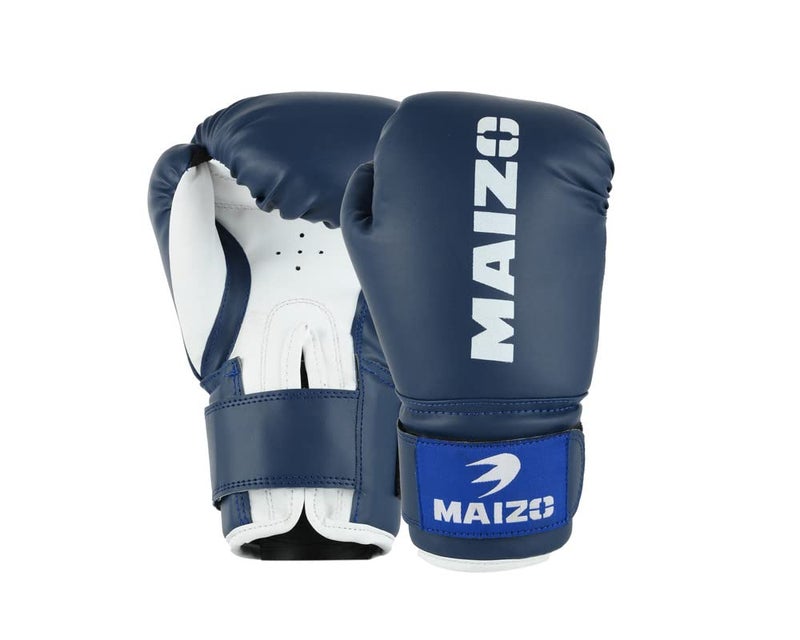 Maizo Striker Training Moulded Padding Gloves for Fighting, Kickboxing, Combat, Matches & Practice - Men & Women (6oz, Blue White) - Image 1