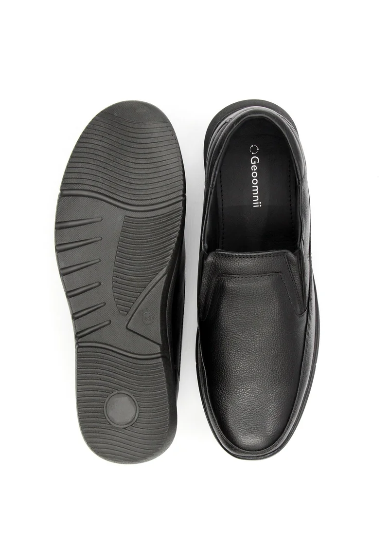 Geoomnii Black Men’s Formal Slip-On Shoes – Classic Comfort, Elegant Design, Office & Party Wear for Men | Best Price UAE