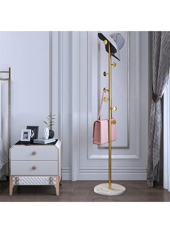 DUNISO Metal Coat Rack， Coat Rack with Hooks，Coat Racks Stand with Marble Base，Stable and Durable，Simple and Beautiful，for Bedroom,Living Room, Entrance, Bedside - Image 5