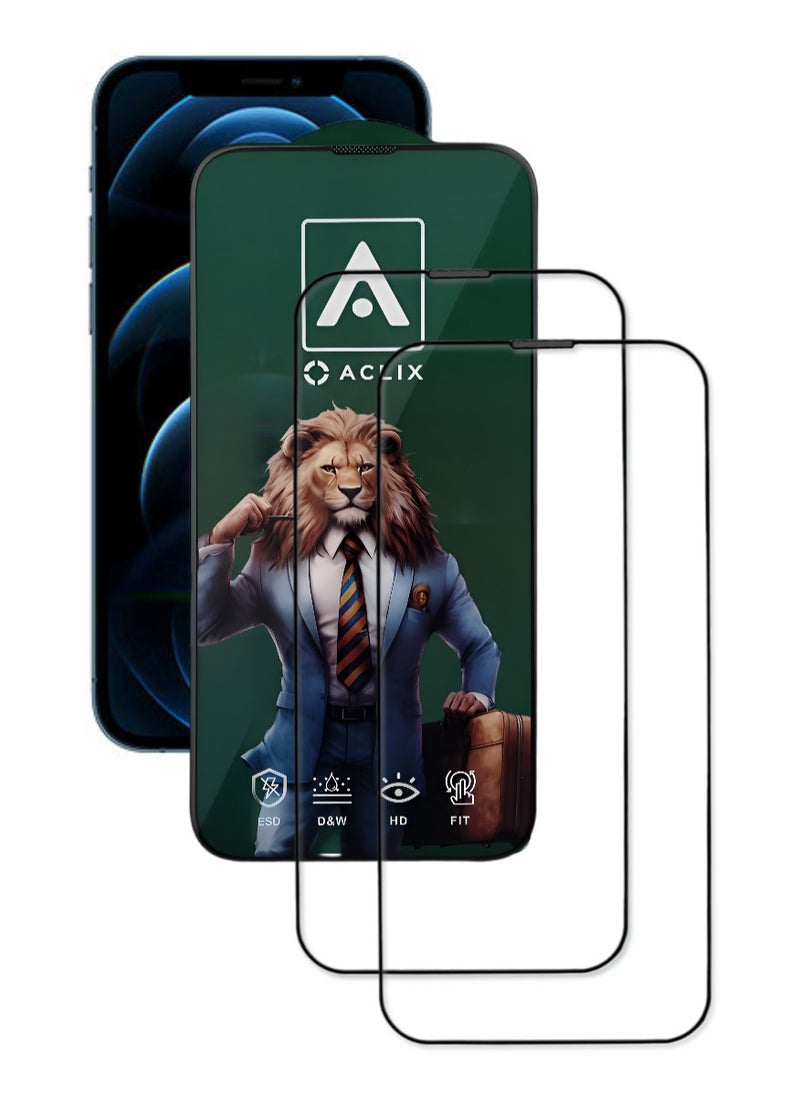 أكاليكس قطعتين، واقي شاشة عالي الجودة لهاتف آيفون 12 برو ماكس - Image 1