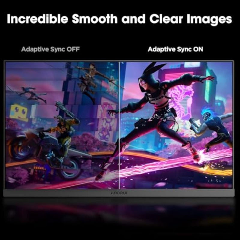 Monitor, 27 Gaming Monitor, 165Hz, IPS, FHD 1920 x 1080 1ms Computer Monitor with Adaptive Sync, 75x75 mm VESA Mountable, Tilt Adjustable, 2 x HDMI 2.0 DisplayPort 1.4, GN06, Black - Image 3