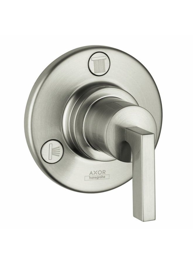 AXOR Citterio Modern 1-Handle 4-inch Wide Diverter Valve Trim Only in Brushed Nickel, 39931821 - Image 1
