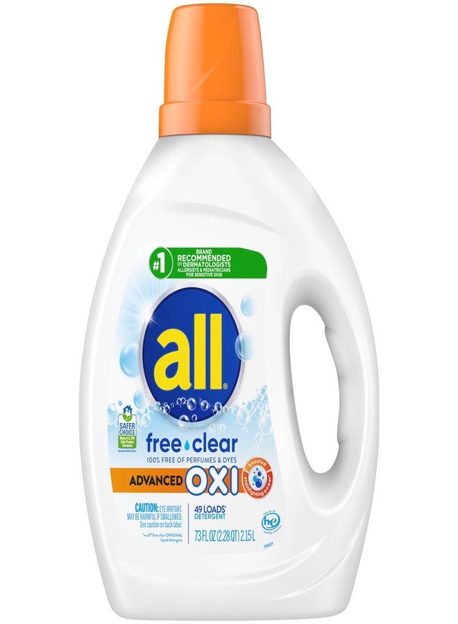 all Liquid Laundry Detergent, Free Clear, OXI, 73 Ounce, 49 Loads - Image 1