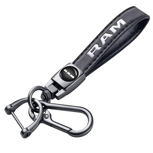 TACOMA Genuine Leather Car Keychain for Dodge RAM 1500 2500 3500 Key Chain for Men and Women Family Present Key Ring AccessoriesBlack - Image 1